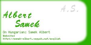 albert samek business card